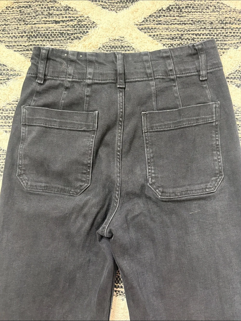 Pilcro Wide-Leg High-Rise Women’s Jeans in Black size 27